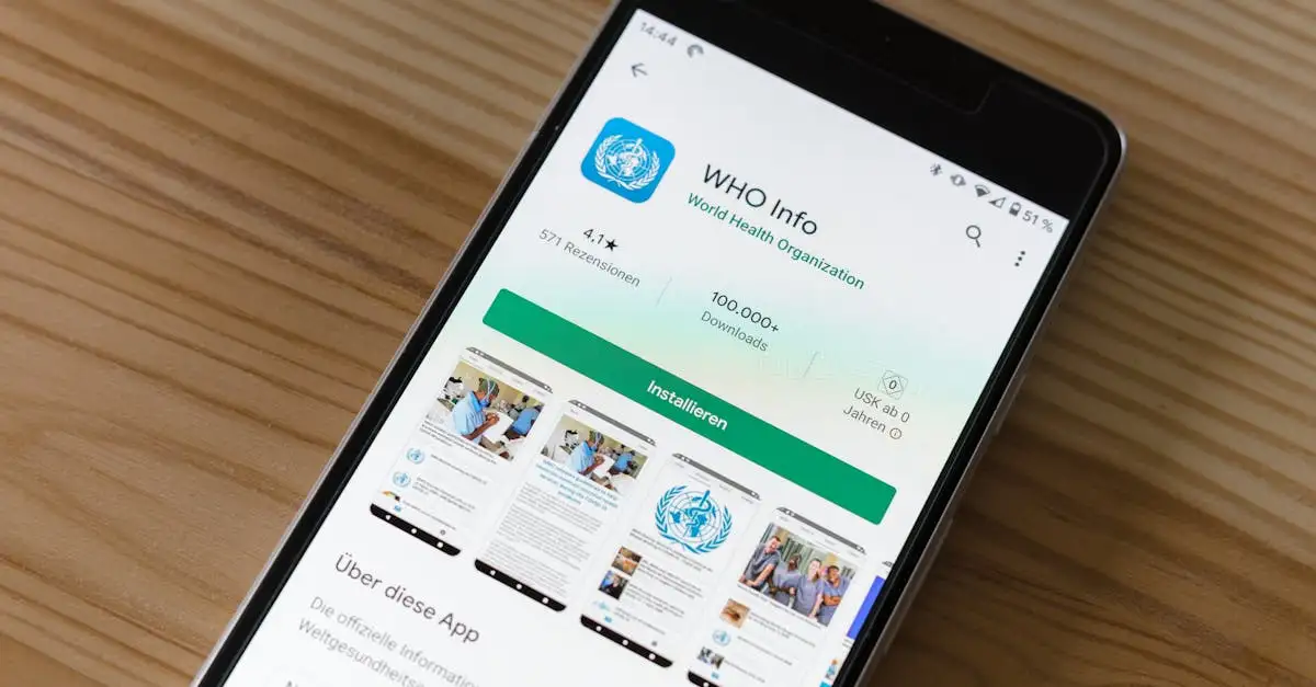 Android app course a pied